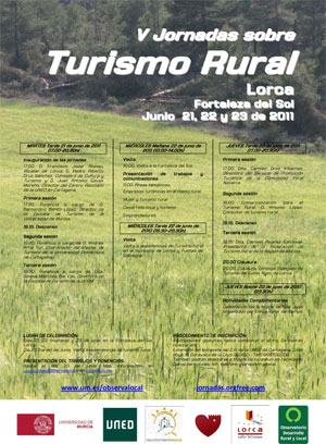 Cartel V Jornadas año 2011 - Jornadas Regionales sobre Turismo Rural